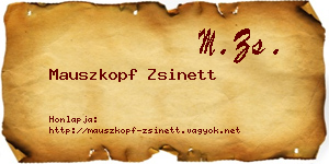 Mauszkopf Zsinett névjegykártya